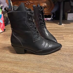 Killstar Raven Pointed Toe Witch Boots